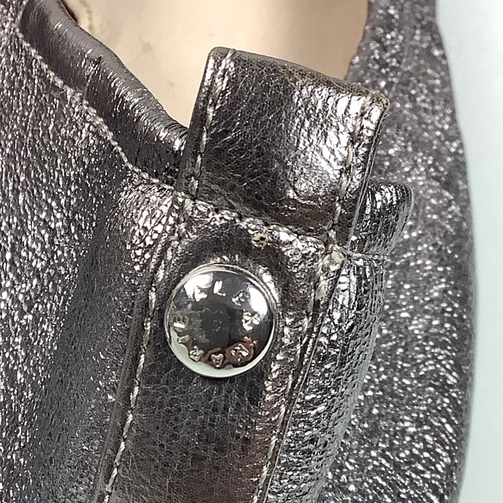 Alex Marie silver leather round toe ballerina flats size 7.5M EUC - Picture 4 of 11
